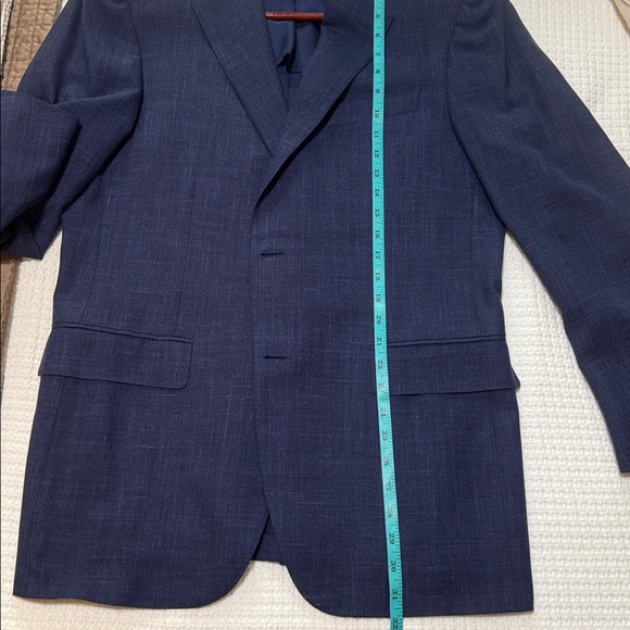 Canali Suit jacket blazer, navy blue - Wool, Silk, Linen